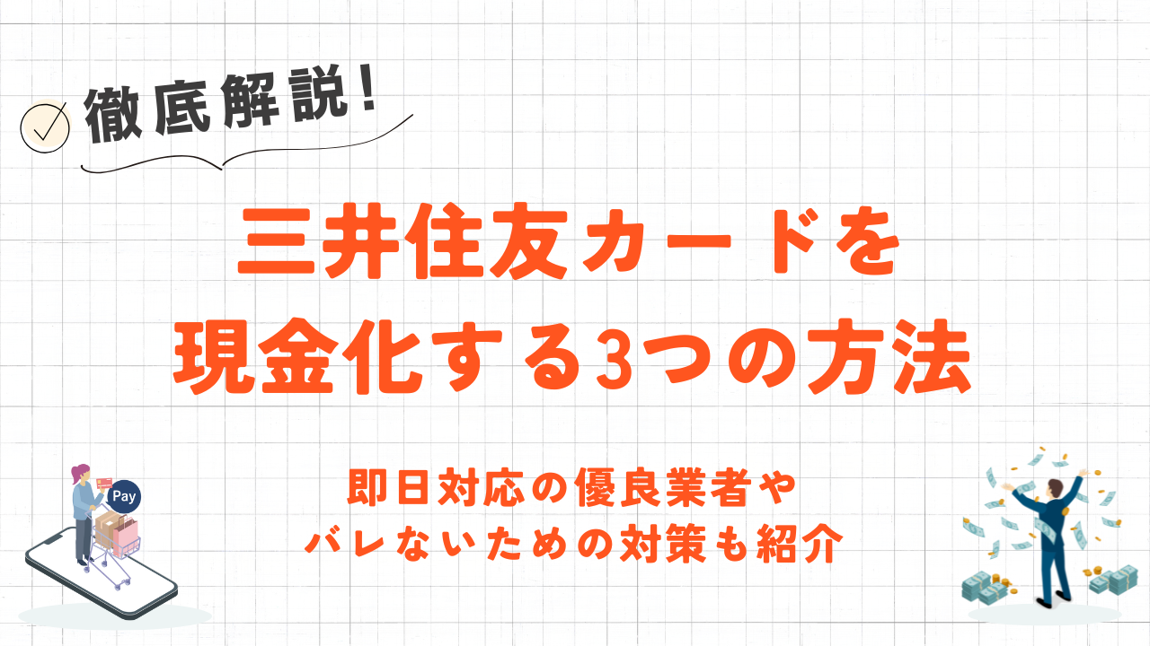 三井住友カードを現金化する3つの方法｜即日対応の優良業者やバレないための対策も紹介 2