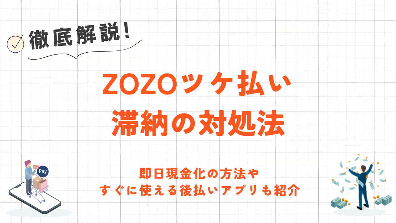 ZOZOTOWNのツケ払い滞納は後払い即日現金化で解決！おすすめアプリ5選と優良業者を紹介 1