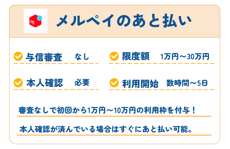 メルペイのあと払い